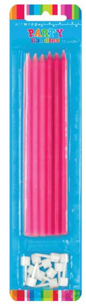 Tall pink party candles E75601