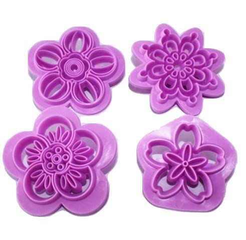 Impression Stamp Set 4pc - FLOWERS