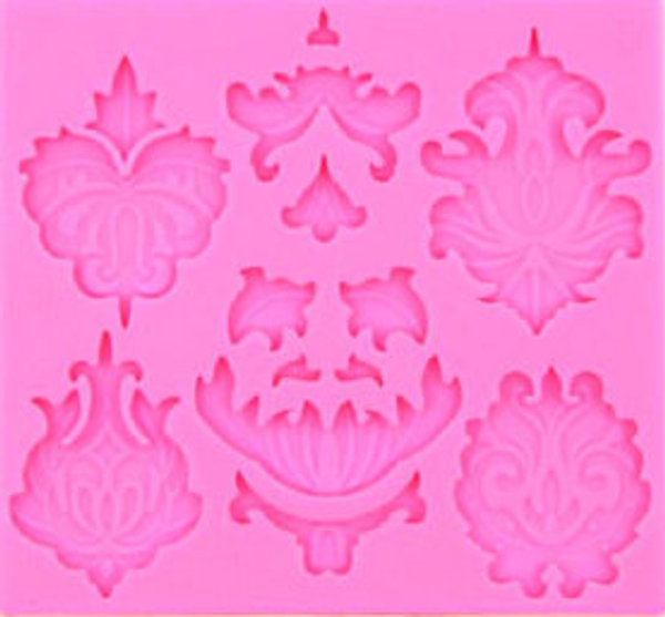 Silicone Mold  6pc - Damask