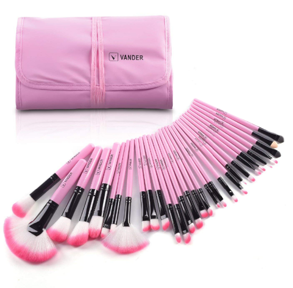 Pink Brush Set 33pc with Case
