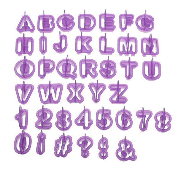 Alphabet Cutters - Letter & Number Set Purple