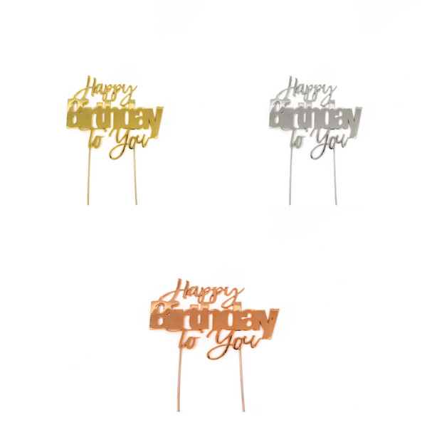 METAL CAKE TOPPER - HAPPY BIRTHDAY 2