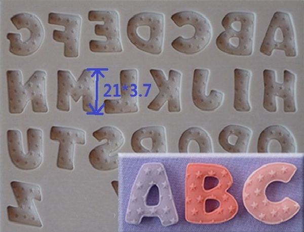 Uppercase Star Alphabet Silicon Mold