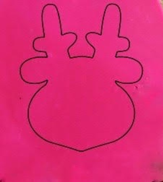 Plastic Cookie Cutter- Reindeer head