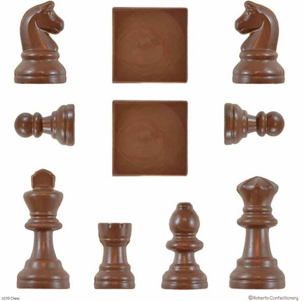  Plastic Chocolate Mold-Chess Set 