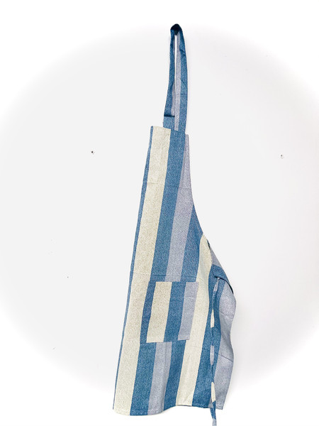 Light Blue Striped Apron