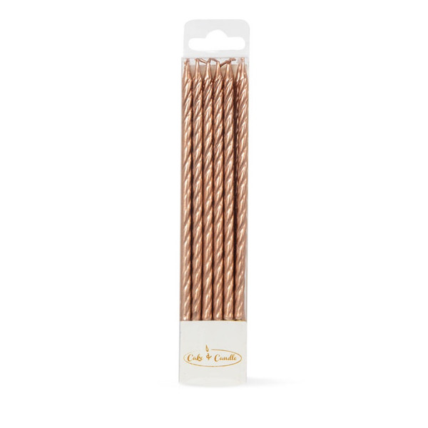 Spiral Cake Candles Pack of 12(Gold)