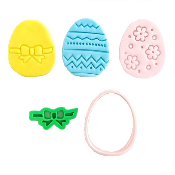 Easter Egg Cookie Cutter And Embosser Set of 3