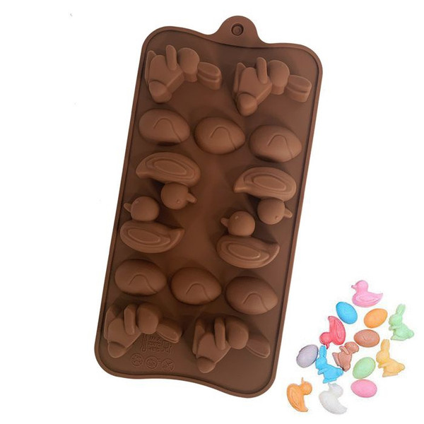 Silicone Chocolate Mold -MINI EGG/BUNNY RABBIT/DUCK