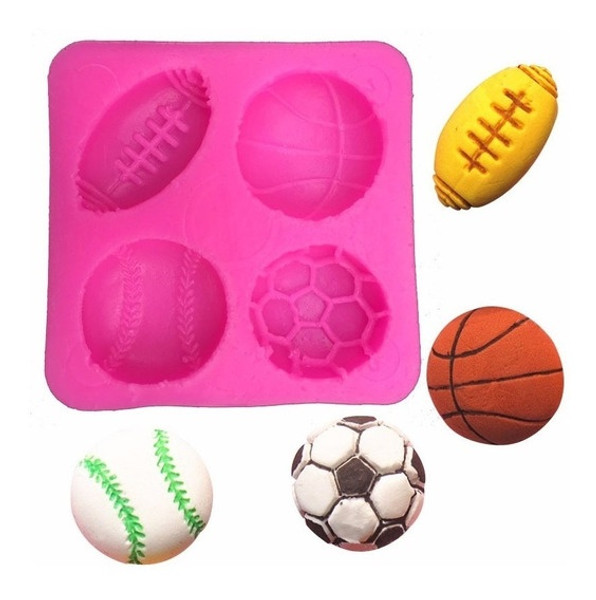 Sports balls 4 Cavity Silicone Mold 