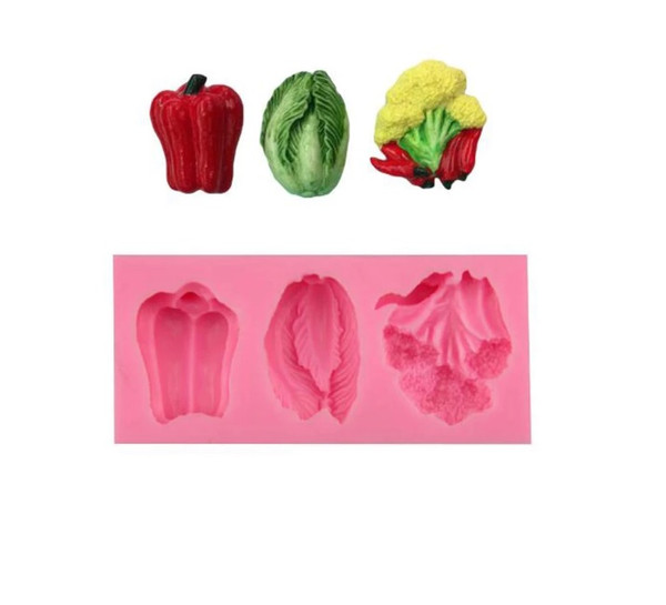 Vegetables 3Cavity Silicone Mold