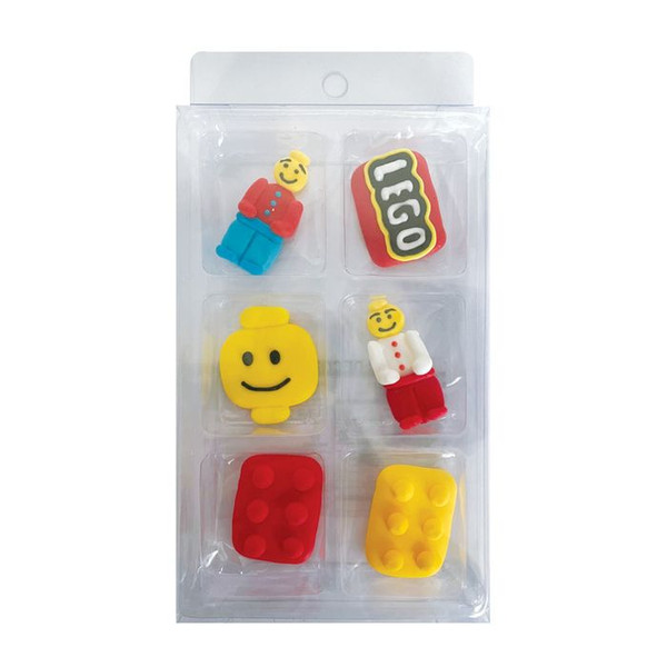 Sugar Decorations- Lego (6 piece)