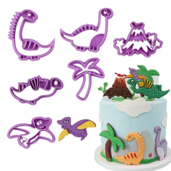 Dinosaur Island Plastic Cookie Cutter 6pc Set 