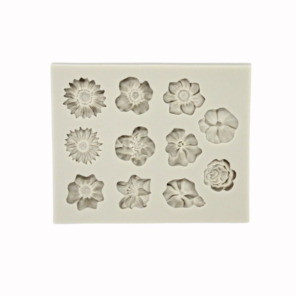  Assorted Flowers 11 Cavity Silicone mold 