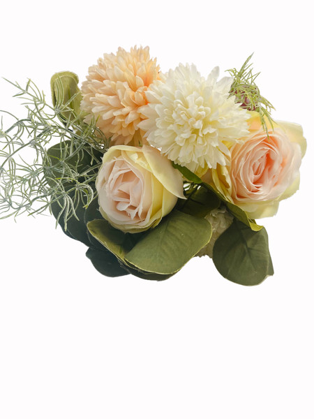 Chrysanthemum and Rose Bouquet-Apricot