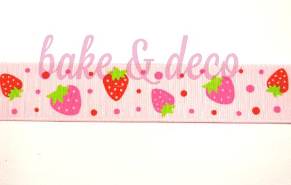 Sweet Strawberry Ribbon 15mm