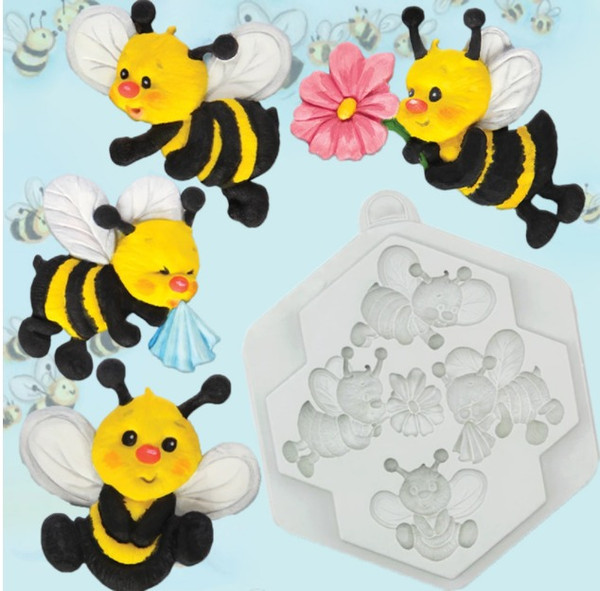 Zuzz and Friends Bees Silicone Mould