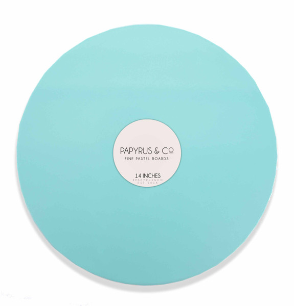 PASTEL BLUE 14" ROUND MASONITE CAKE BOARD