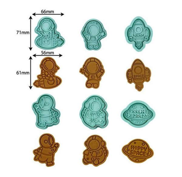  Happy Space Cookie Cutter Set 6pc