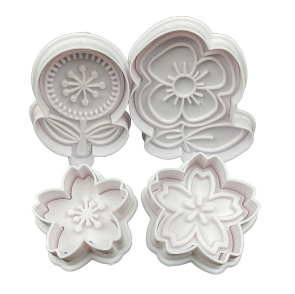  Cutter and Embosser Set 4pc - FLOWERS