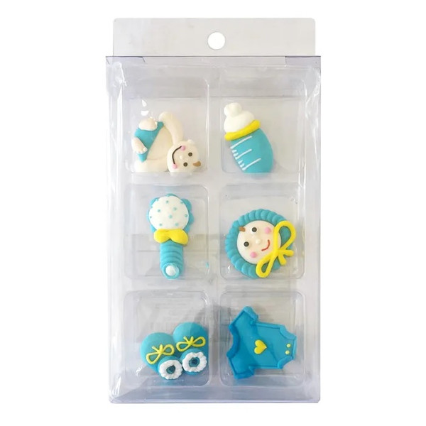 Sugar Decorations-Christening Baby Blue(6 piece)