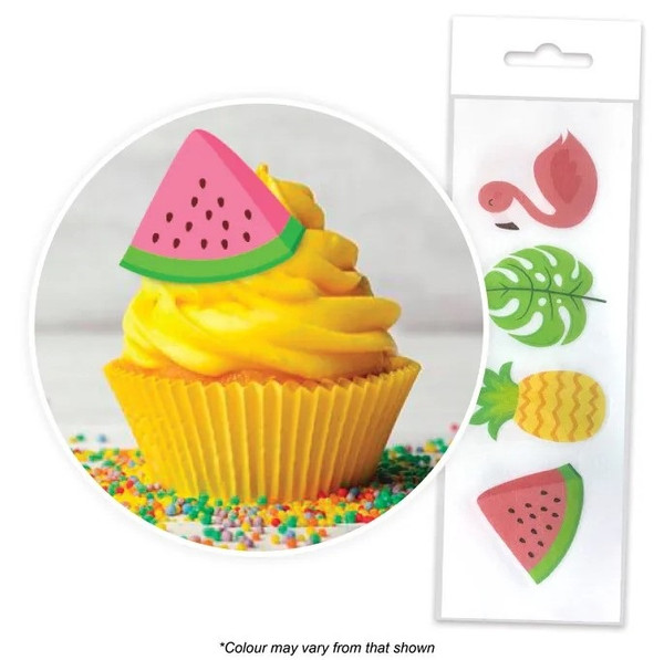 Edible Wafer Toppers - Tropical 16pc