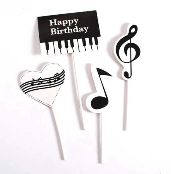 Cake Topper- Piano Music Notes
