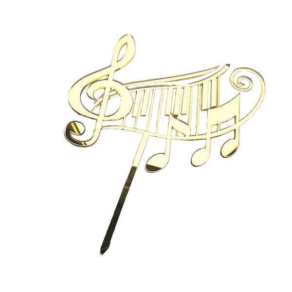 Cake Topper - Music Gold