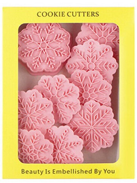 Snowflake Cookie Cutter and Embossers (Style 2) 9pc 