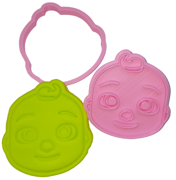 Cocomelon JJ Face - Cookie Cutter and Embosser