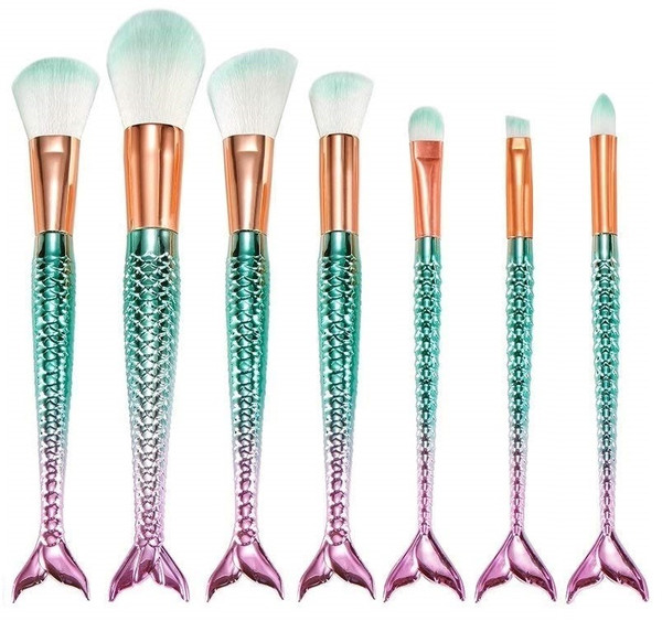 Mermaid Tail Brushes 7pc