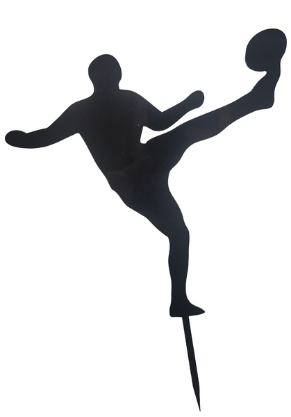 Acrylic Cake Topper 'Football Player Silhouette' - BLACK 