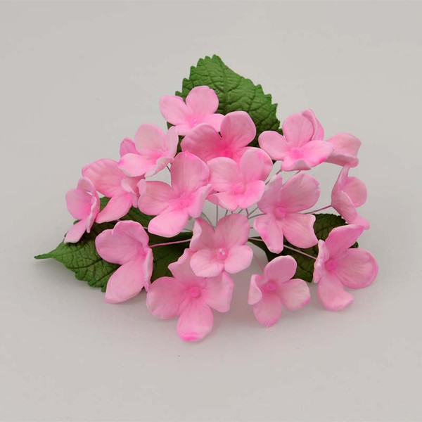 Sugar Decorations - Large Hydrangea Bouquet Pink 