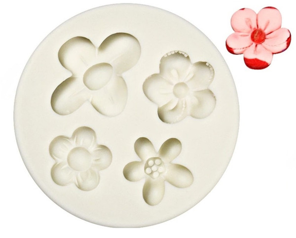 Silicone Mold - Cute Flowers 4pc