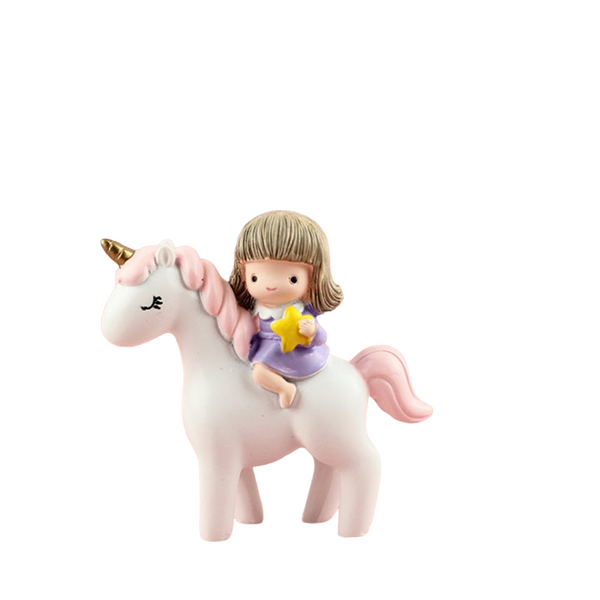 Cake Topper - Unicorn Rider Purple