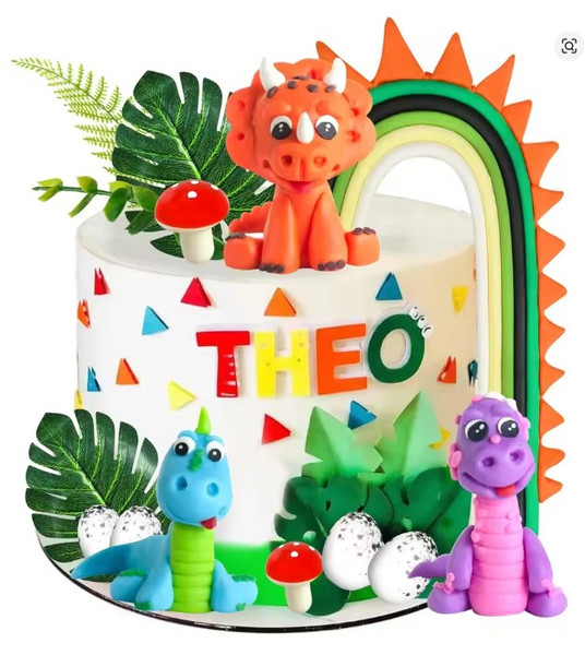 Cake Toppers - Dinosaur Party 3pc