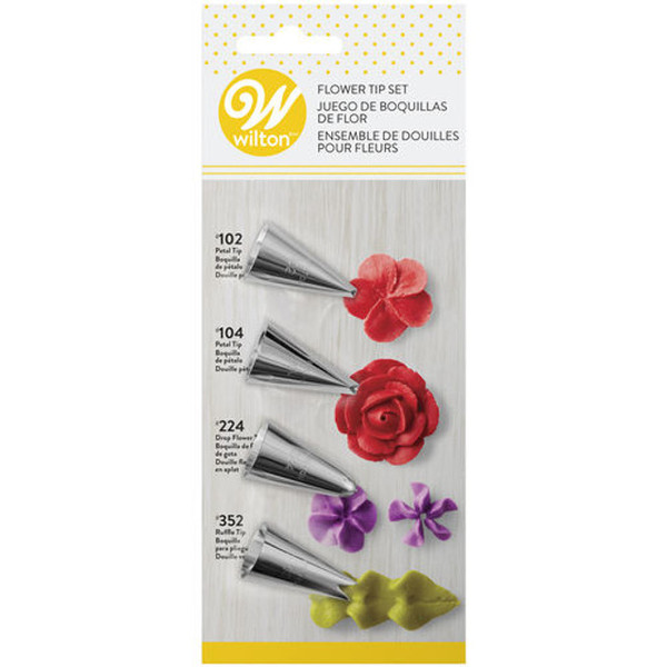 Wilton | Piping Tips | Flower Set 4pc