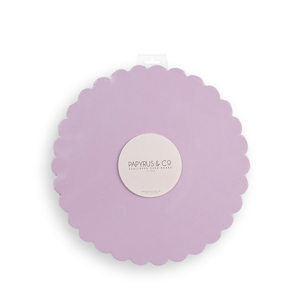 3mm Cake Board | 10 Inch | Scalloped | Pastel Lilac
