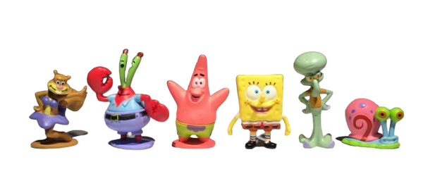 Cake Toppers - Spongebob 6pc Figurines