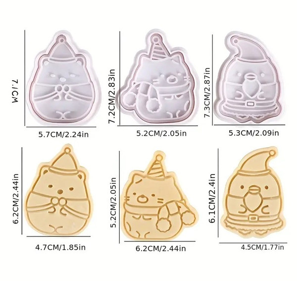 Plunger Cutter Set 3pc | Cute Festive Animals