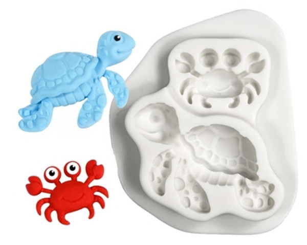 Silicone Mould | Crab & Turtle 2pc