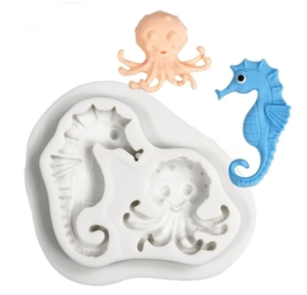 Silicone Mould | Seahorse & Octopus 2pc 