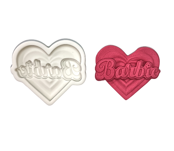 Silicone Mould | Barbie Logo in Heart