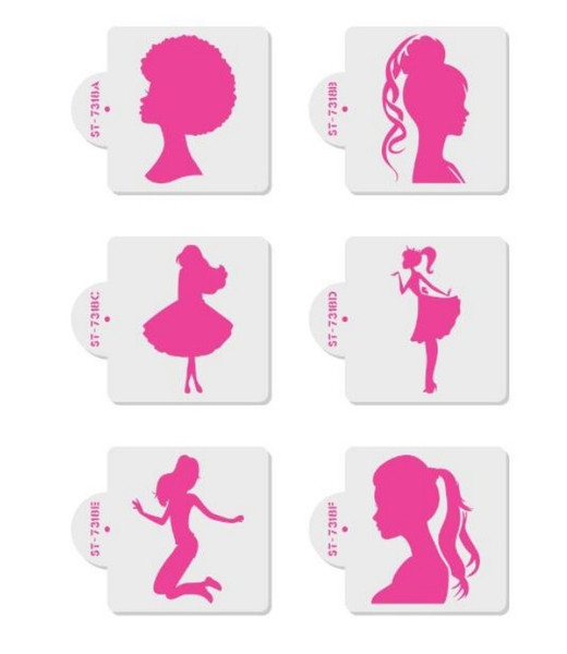 Stencil | Barbie Silhouettes 6pc Set