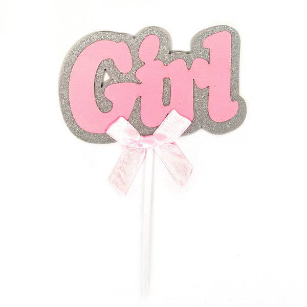 SPARKLY Cake Topper - GIRL