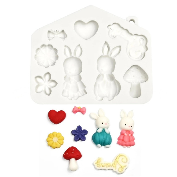 Silicone Mould | Spring Bunnies 8c