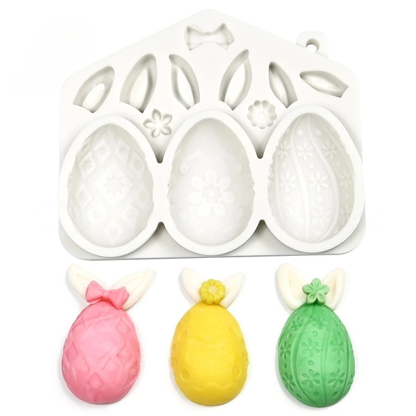 Silicone Mould | Easter Eggs & Bunny Ears 11c
