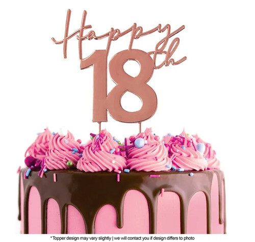 Eighteen 18th Birthday Cake Topper - Syle 3 - Letterfy