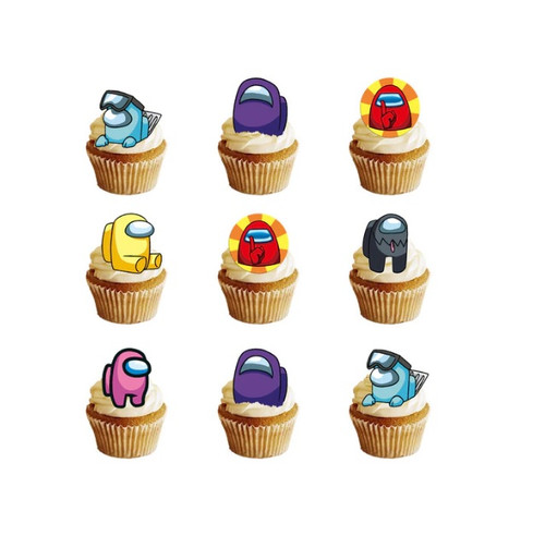 Cupcake Toppers 24pc | Among us