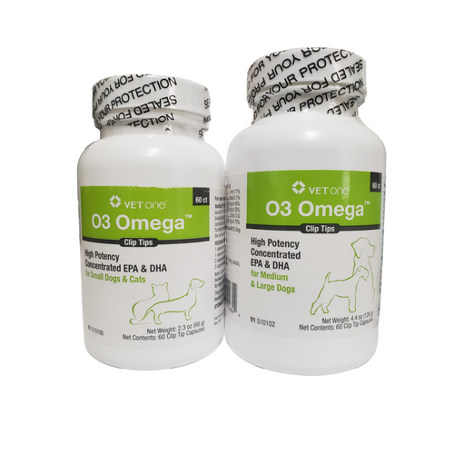 VetOne O3 Omega Clip Tips for Dogs & Cats - Omega-3 Fatty Acid Supplement